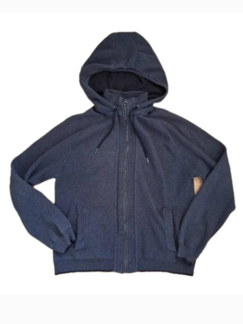 LE CHATEAU ZIPPER FRONT SWEATER HOODIE SIZE M